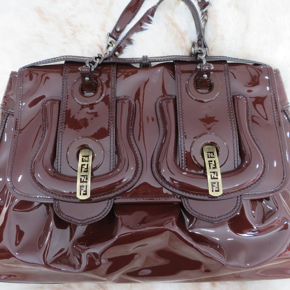 Fendi Double Buckle Patton Leather Bag